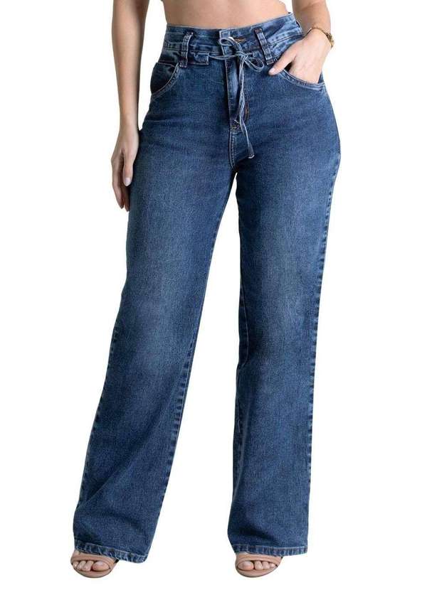 Sawary - Calça Jeans Sawary Wide Leg - 279802 Azul
