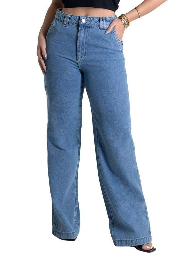 Sawary - Calça Jeans Sawary Wide Leg - 279815 Azul
