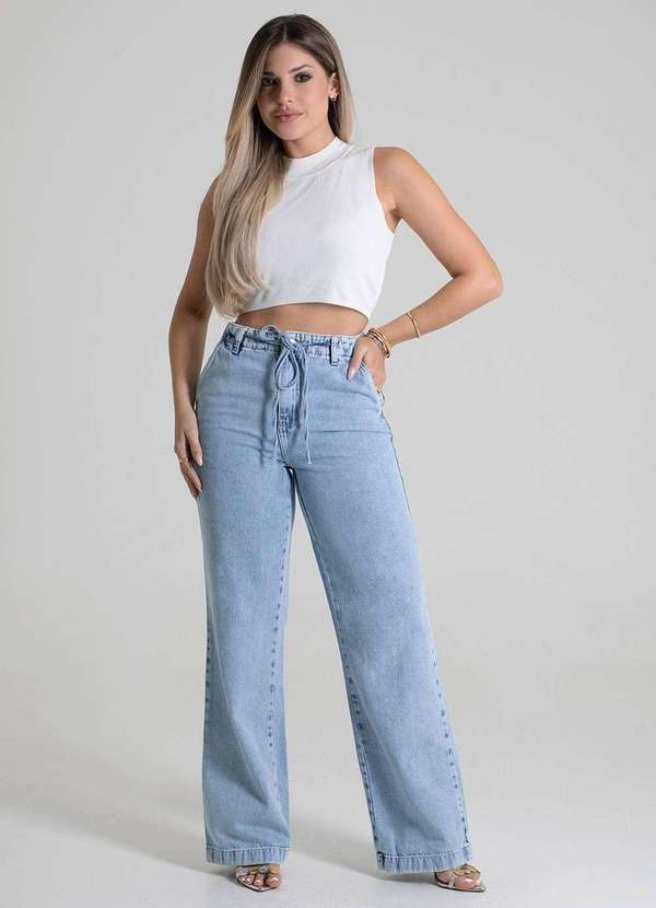 Sawary - Calça Jeans Sawary Wide Leg - 279846 Azul 2