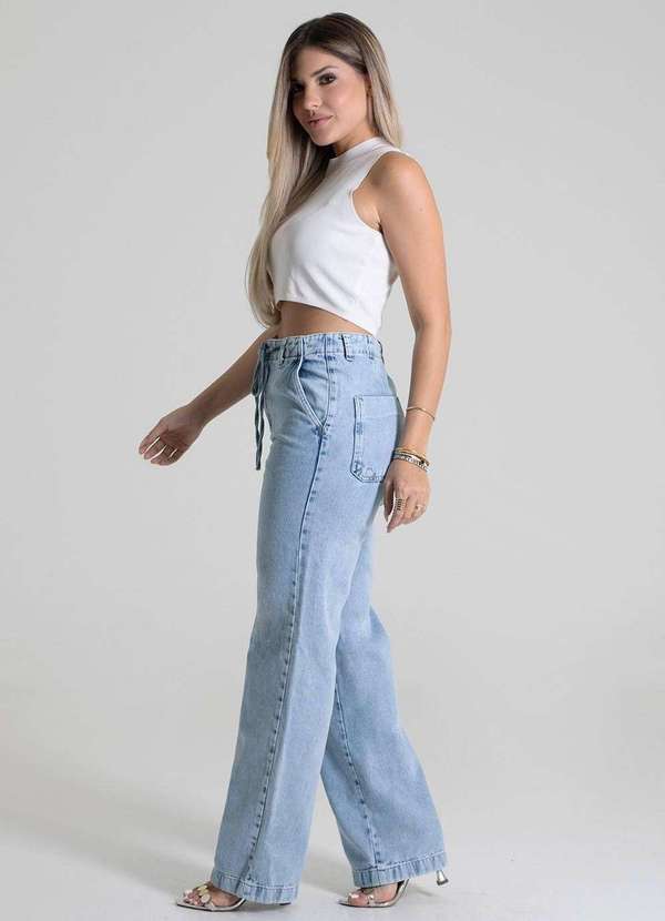 Sawary - Calça Jeans Sawary Wide Leg - 279846 Azul 3