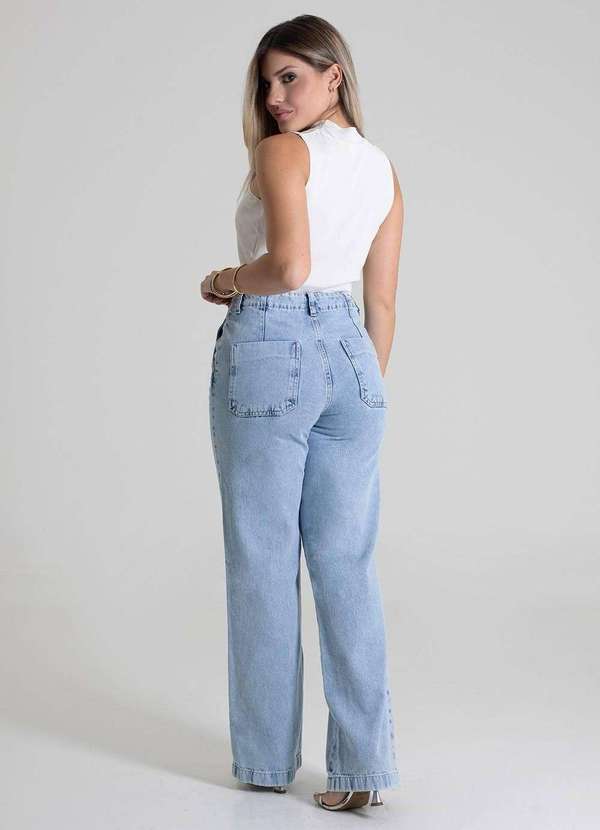 Sawary - Calça Jeans Sawary Wide Leg - 279846 Azul 4