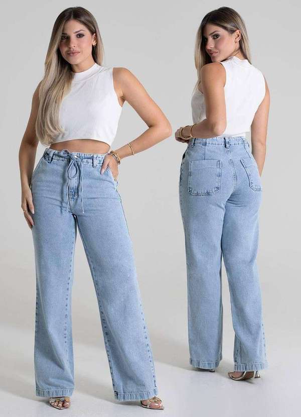 Sawary - Calça Jeans Sawary Wide Leg - 279846 Azul 6
