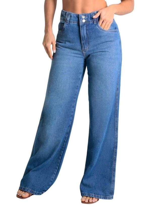 Sawary - Calça Jeans Sawary Wide Leg - 279856 Azul