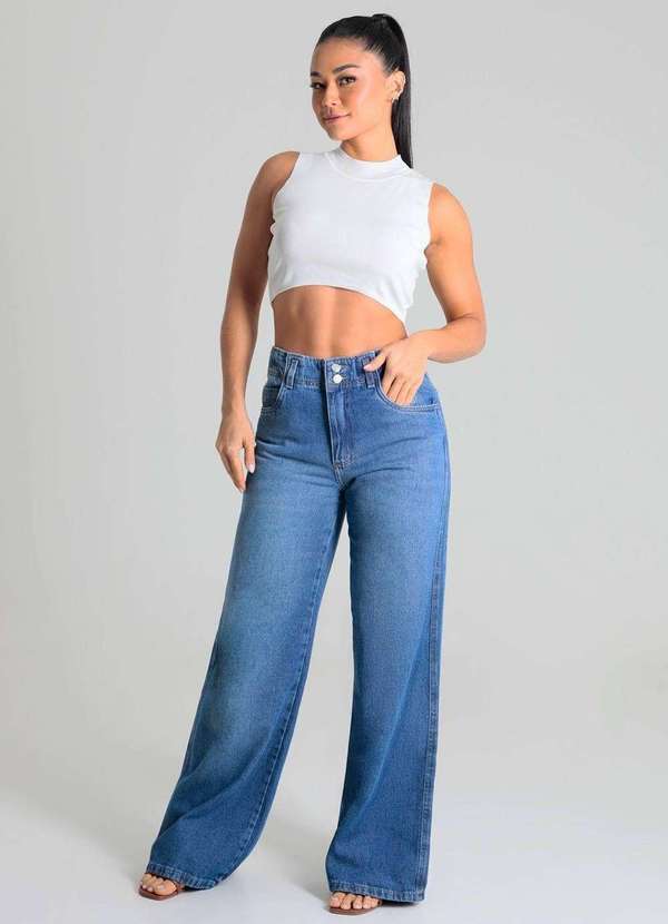 Sawary - Calça Jeans Sawary Wide Leg - 279856 Azul 2