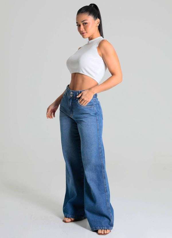 Sawary - Calça Jeans Sawary Wide Leg - 279856 Azul 3