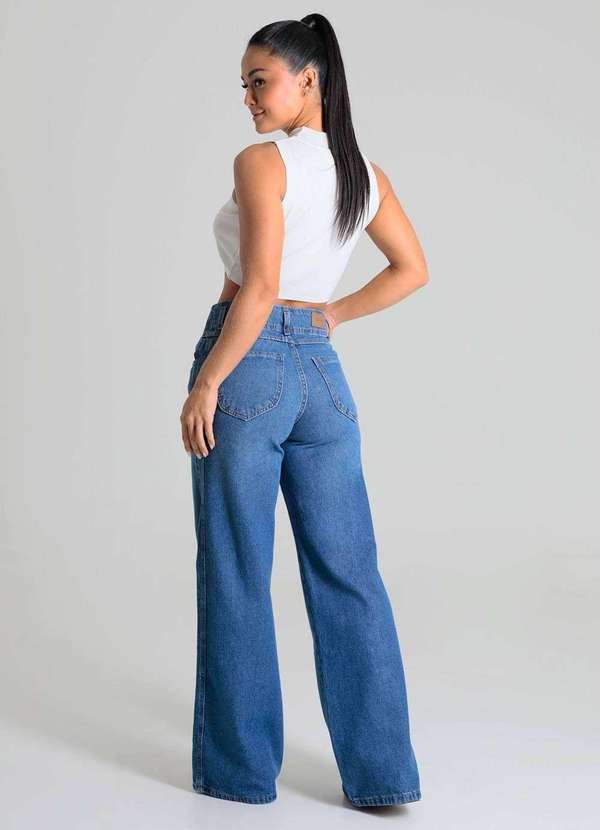 Sawary - Calça Jeans Sawary Wide Leg - 279856 Azul 4