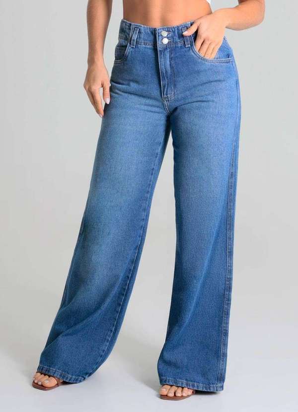 Sawary - Calça Jeans Sawary Wide Leg - 279856 Azul 5