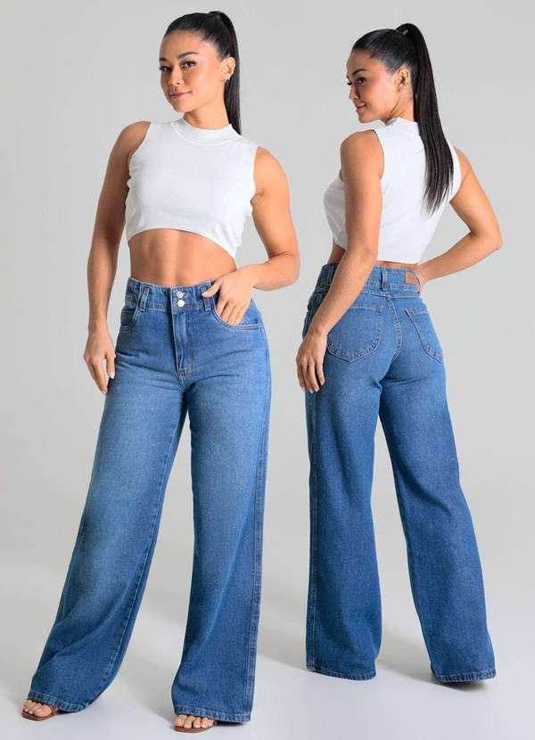 Sawary - Calça Jeans Sawary Wide Leg - 279856 Azul 6