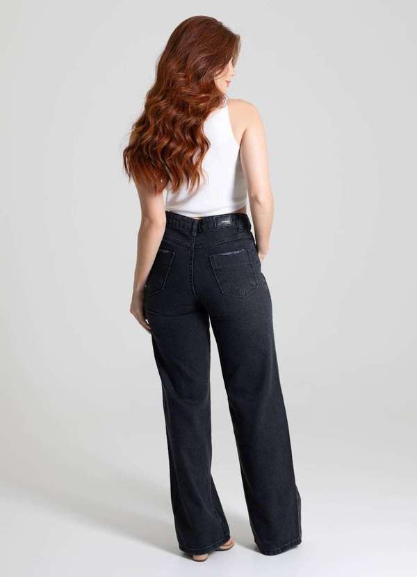 Sawary - Calça Jeans Sawary Wide Leg - 279911 Preto 5