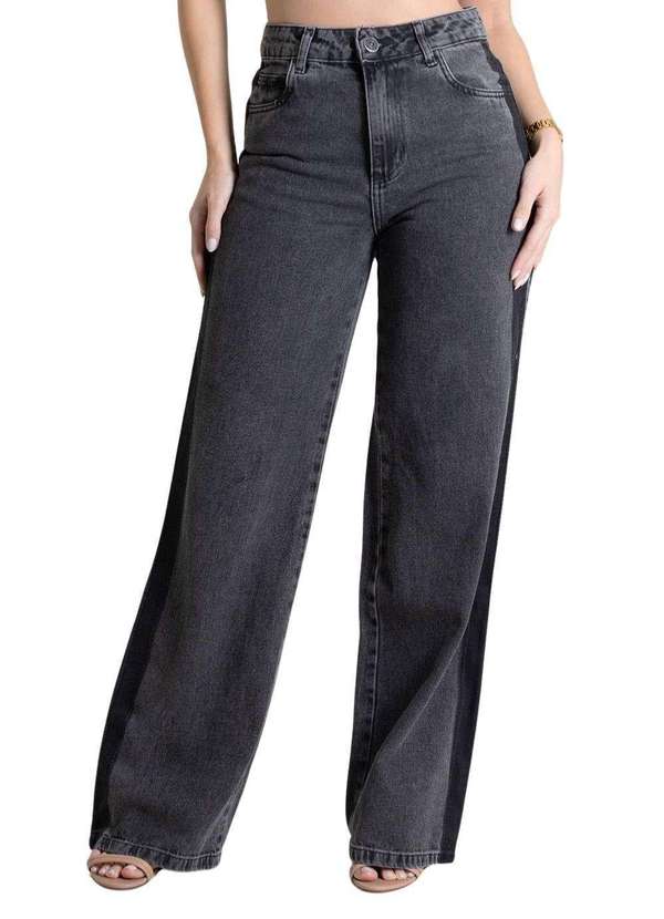 Sawary - Calça Jeans Sawary Wide Leg - 279919 Preto