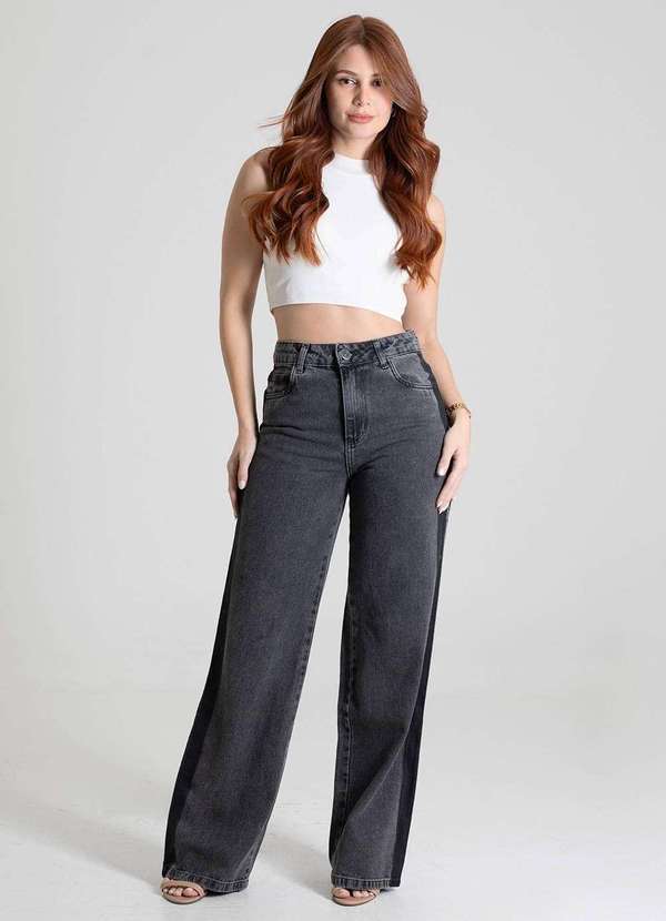 Sawary - Calça Jeans Sawary Wide Leg - 279919 Preto 2