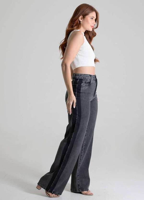 Sawary - Calça Jeans Sawary Wide Leg - 279919 Preto 3