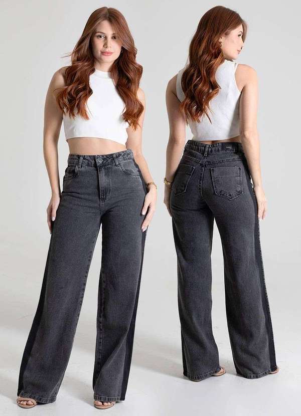 Sawary - Calça Jeans Sawary Wide Leg - 279919 Preto 6
