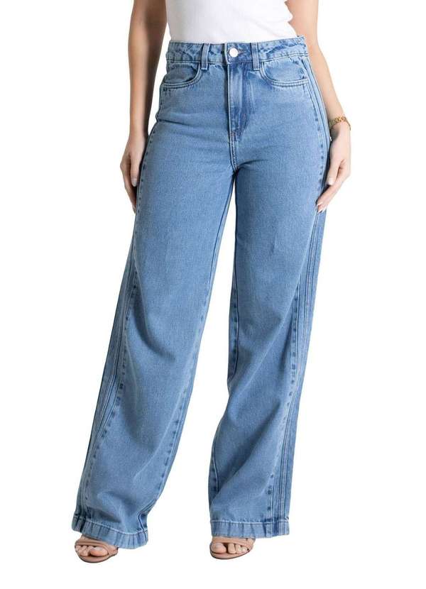 Sawary - Calça Jeans Sawary Wide Leg - 279937 Azul