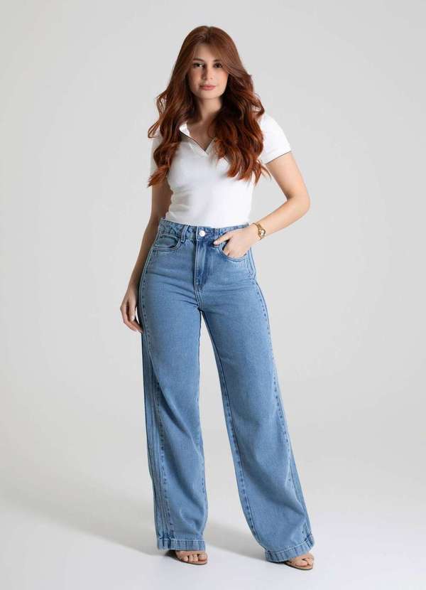 Sawary - Calça Jeans Sawary Wide Leg - 279937 Azul 2