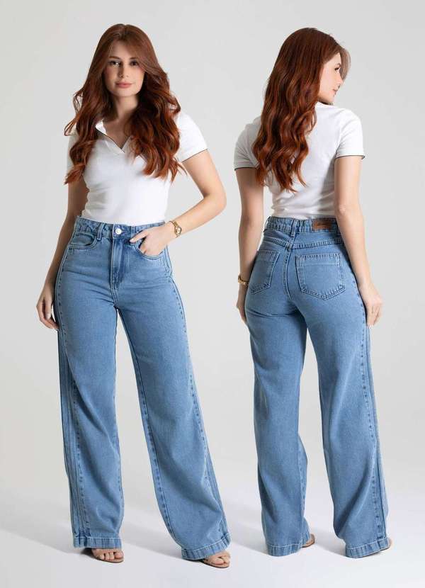 Sawary - Calça Jeans Sawary Wide Leg - 279937 Azul 6