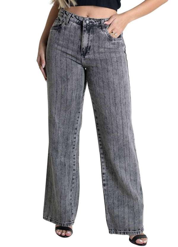 Sawary - Calça Jeans Sawary Wide Leg - 279966 Preto