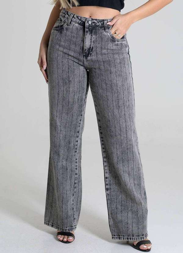 Sawary - Calça Jeans Sawary Wide Leg - 279966 Preto 5