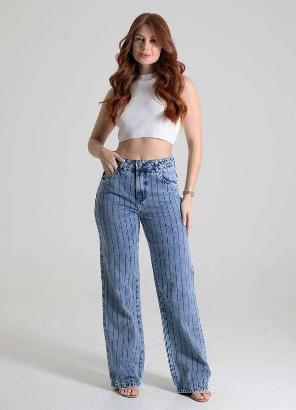 Sawary - Calça Jeans Sawary Wide Leg - 280008 Azul 3
