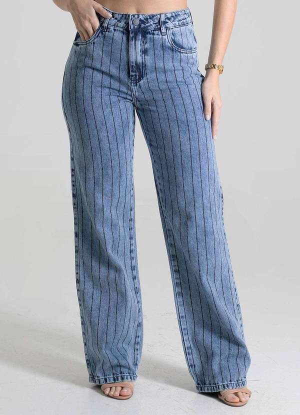 Sawary - Calça Jeans Sawary Wide Leg - 280008 Azul 6