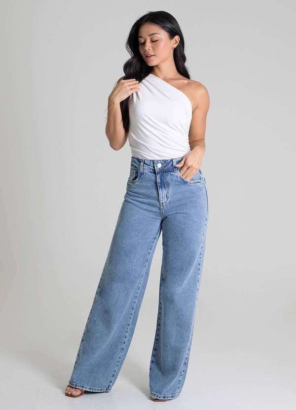 Sawary - Calça Jeans Sawary Wide Leg - 280017 Azul 2