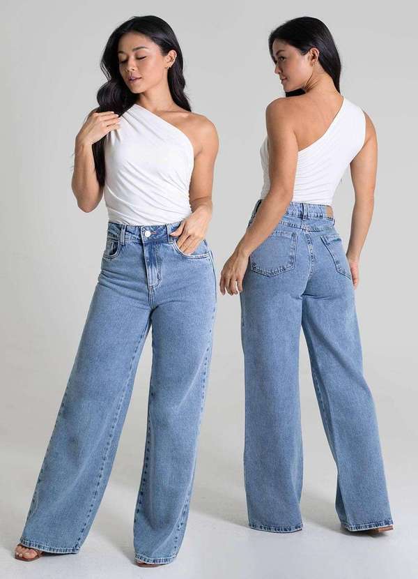 Sawary - Calça Jeans Sawary Wide Leg - 280017 Azul 6