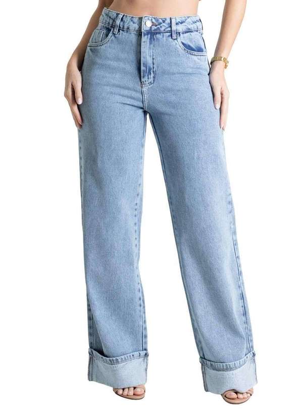 Sawary - Calça Jeans Sawary Wide Leg - 280039 Azul