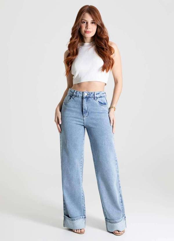 Sawary - Calça Jeans Sawary Wide Leg - 280039 Azul 4