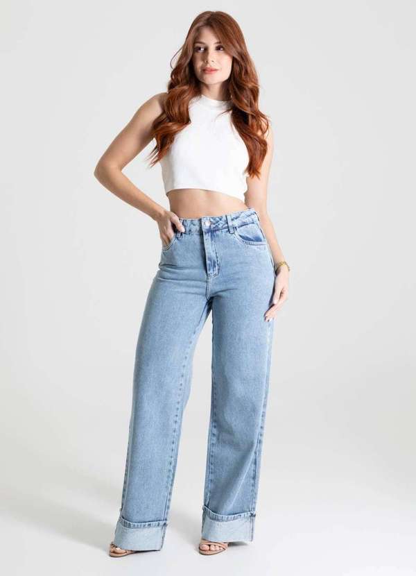 Sawary - Calça Jeans Sawary Wide Leg - 280039 Azul 5