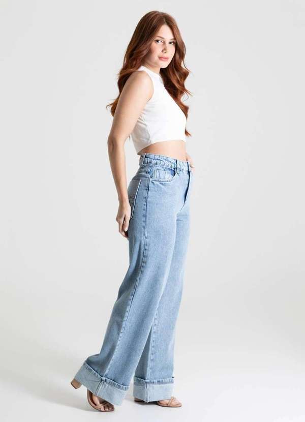 Sawary - Calça Jeans Sawary Wide Leg - 280039 Azul 6