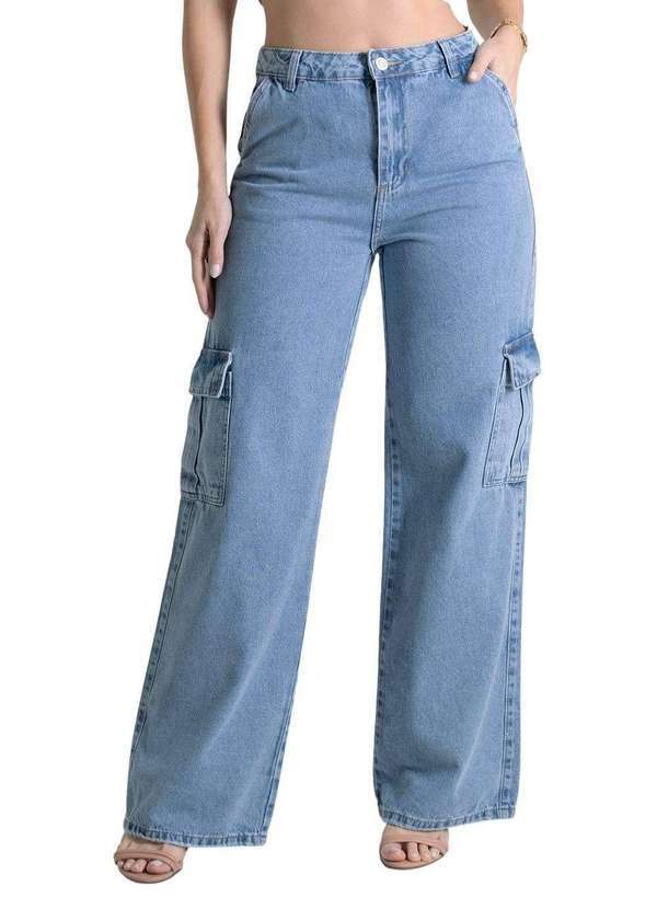 Sawary - Calça Jeans Sawary Wide Leg - 280040 Azul