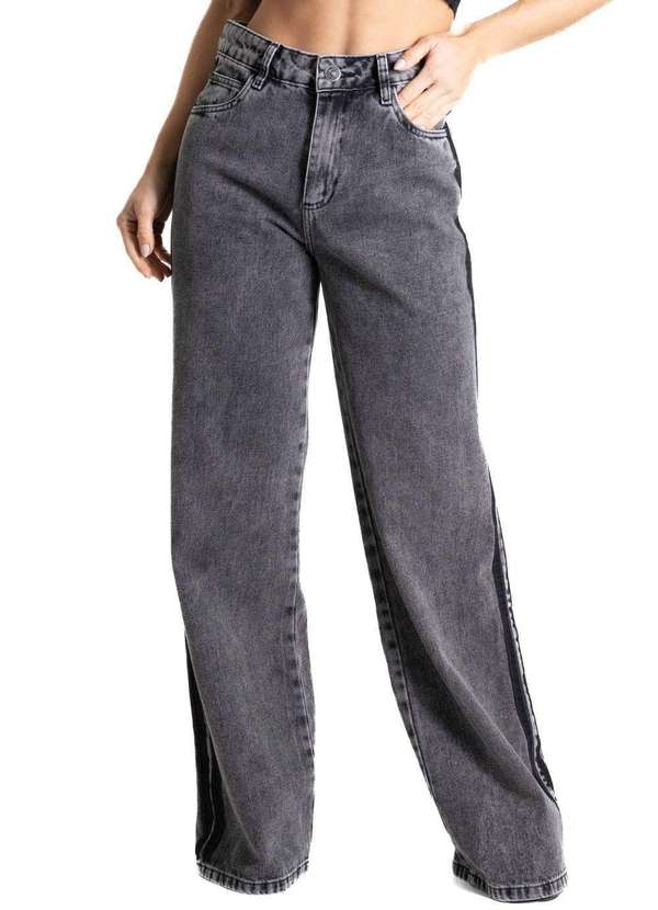 Sawary - Calça Jeans Sawary Wide Leg - 280042 Preto
