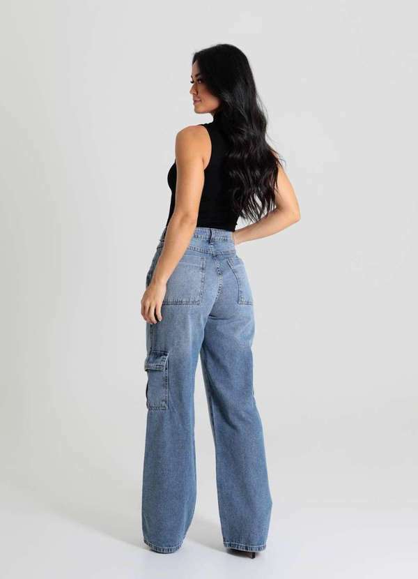 Sawary - Calça Jeans Sawary Wide Leg - 280059 Azul 4