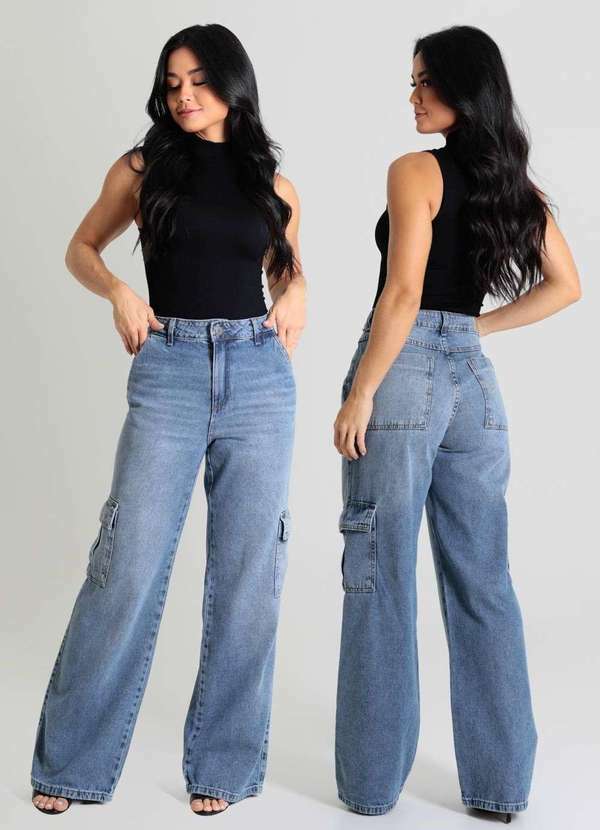 Sawary - Calça Jeans Sawary Wide Leg - 280059 Azul 6