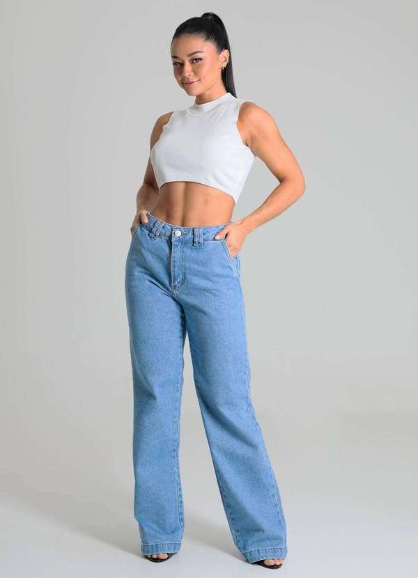 Sawary - Calça Jeans Sawary Wide Leg - 280064 Azul 2
