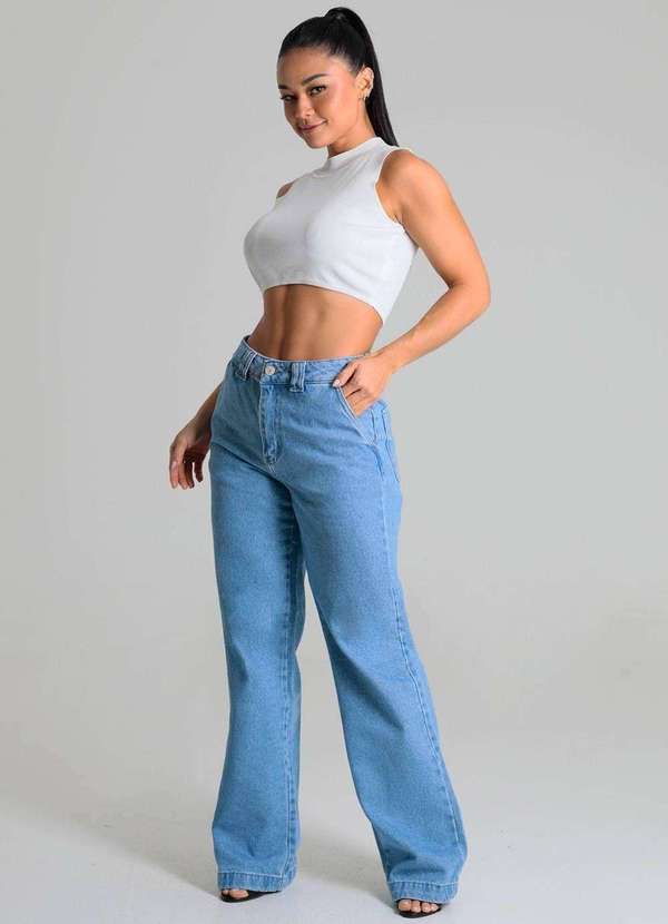 Sawary - Calça Jeans Sawary Wide Leg - 280064 Azul 3