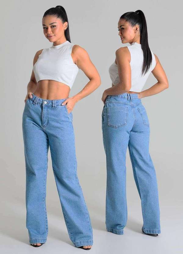 Sawary - Calça Jeans Sawary Wide Leg - 280064 Azul 6