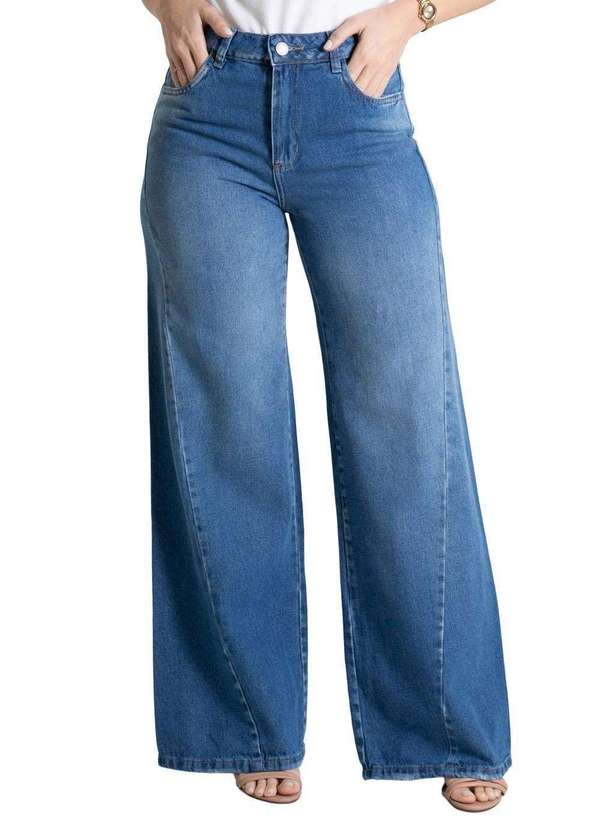 Sawary - Calça Jeans Sawary Wide Leg - 280092 Azul