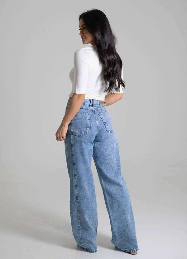Sawary - Calça Jeans Sawary Wide Leg - 280094 Azul 2