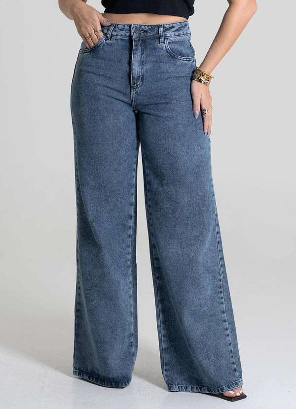 Sawary - Calça Jeans Sawary Wide Leg - 280102 Azul 5