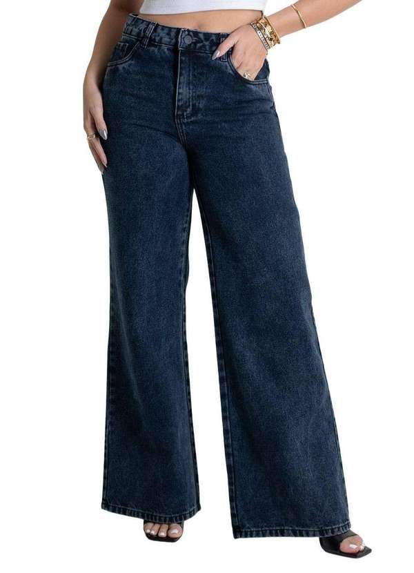 Sawary - Calça Jeans Sawary Wide Leg - 280103 Azul