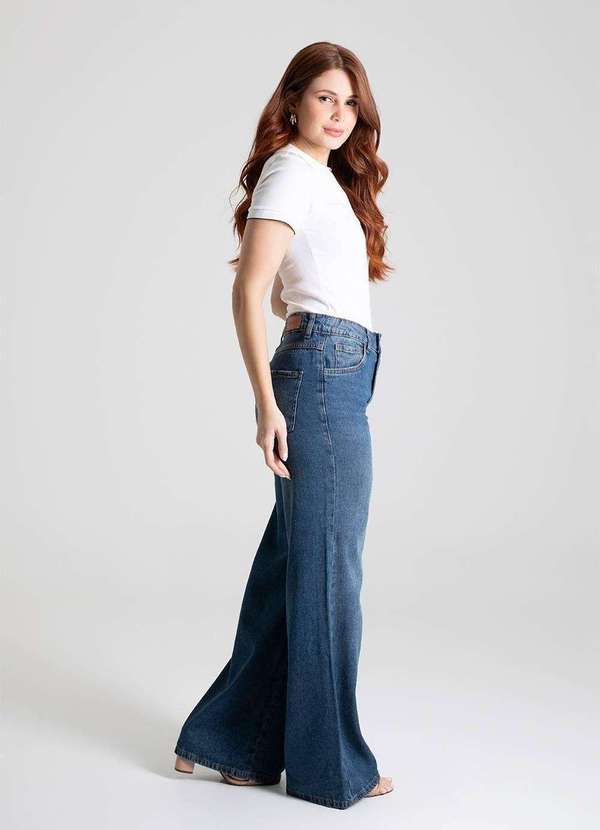 Sawary - Calça Jeans Sawary Wide Leg - 280127 Azul 3