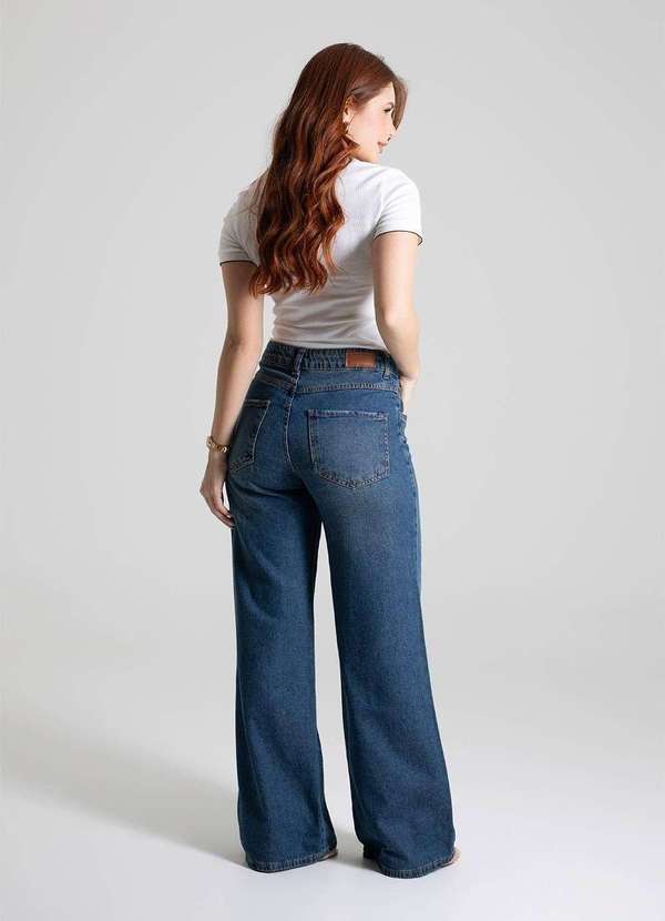 Sawary - Calça Jeans Sawary Wide Leg - 280127 Azul 4