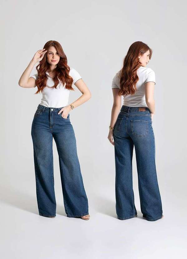 Sawary - Calça Jeans Sawary Wide Leg - 280127 Azul 6