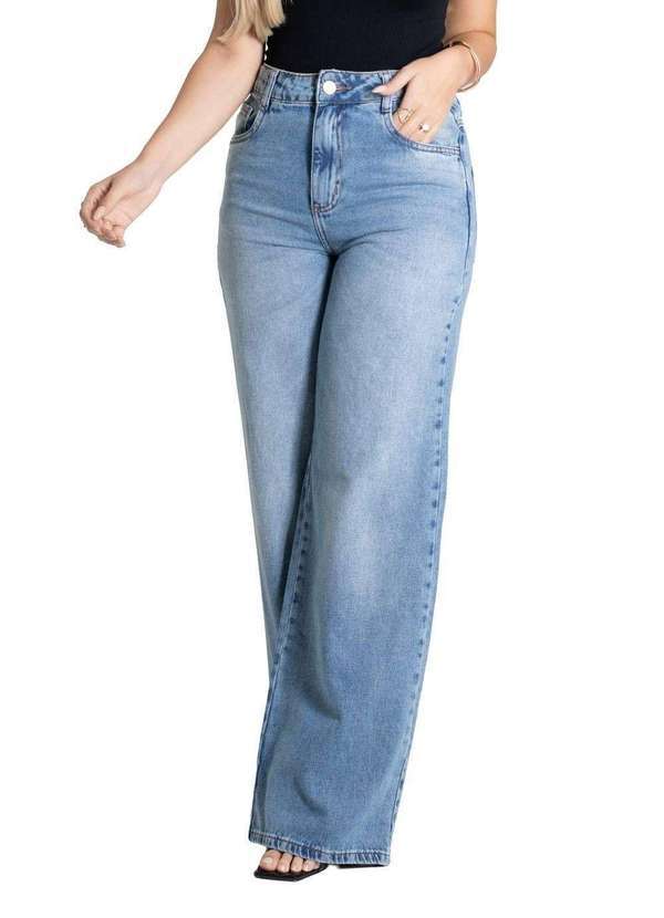 Sawary - Calça Jeans Sawary Wide Leg - 280129 Azul