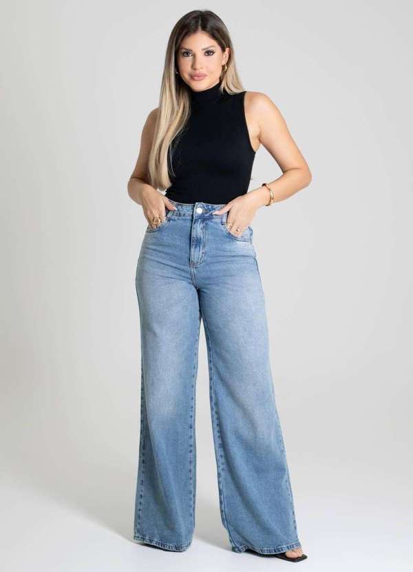 Sawary - Calça Jeans Sawary Wide Leg - 280129 Azul 2