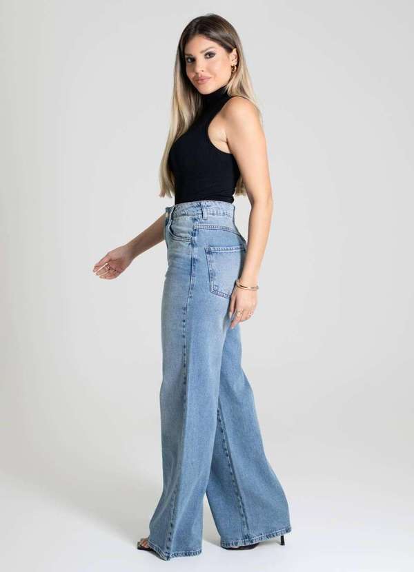 Sawary - Calça Jeans Sawary Wide Leg - 280129 Azul 3