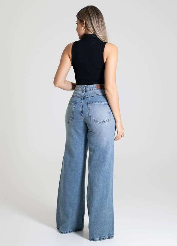 Sawary - Calça Jeans Sawary Wide Leg - 280129 Azul 4