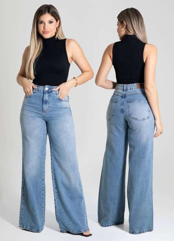 Sawary - Calça Jeans Sawary Wide Leg - 280129 Azul 6