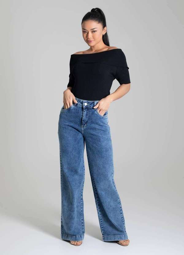 Sawary - Calça Jeans Sawary Wide Leg - 280132 Azul 2